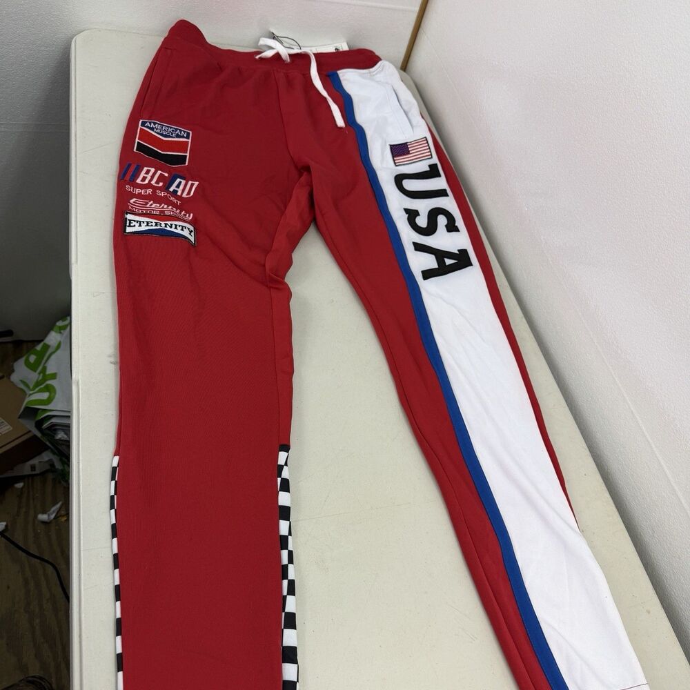 eternity bc/ad Motor Sports Jogging Pants Men’s Large NWT Zip Leg USA